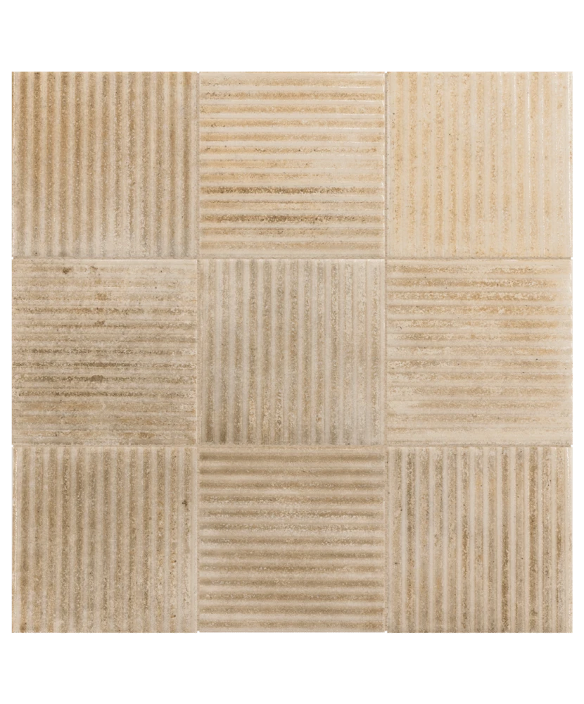 Carrelage Raku Line Sand 10x10 cm - détail du carreau