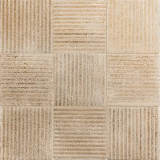 Carrelage Raku Line Sand 10x10 cm - détail du carreau