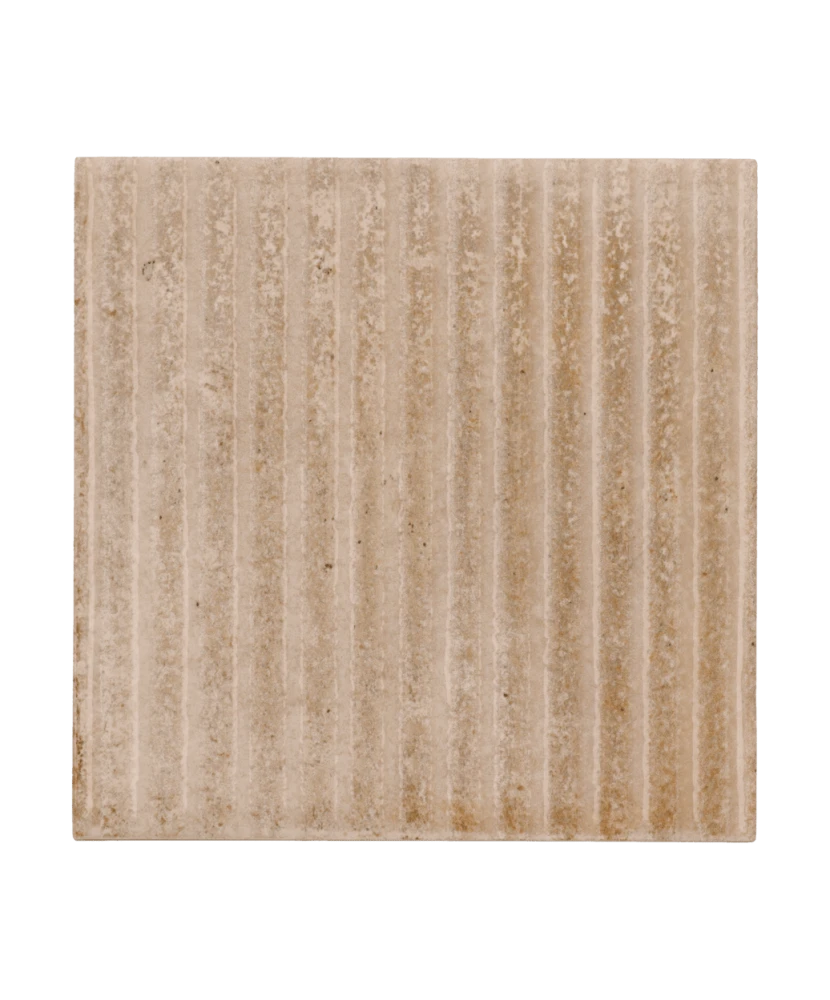 Carrelage Raku Line Sand 10x10 cm - vue de face du carreau