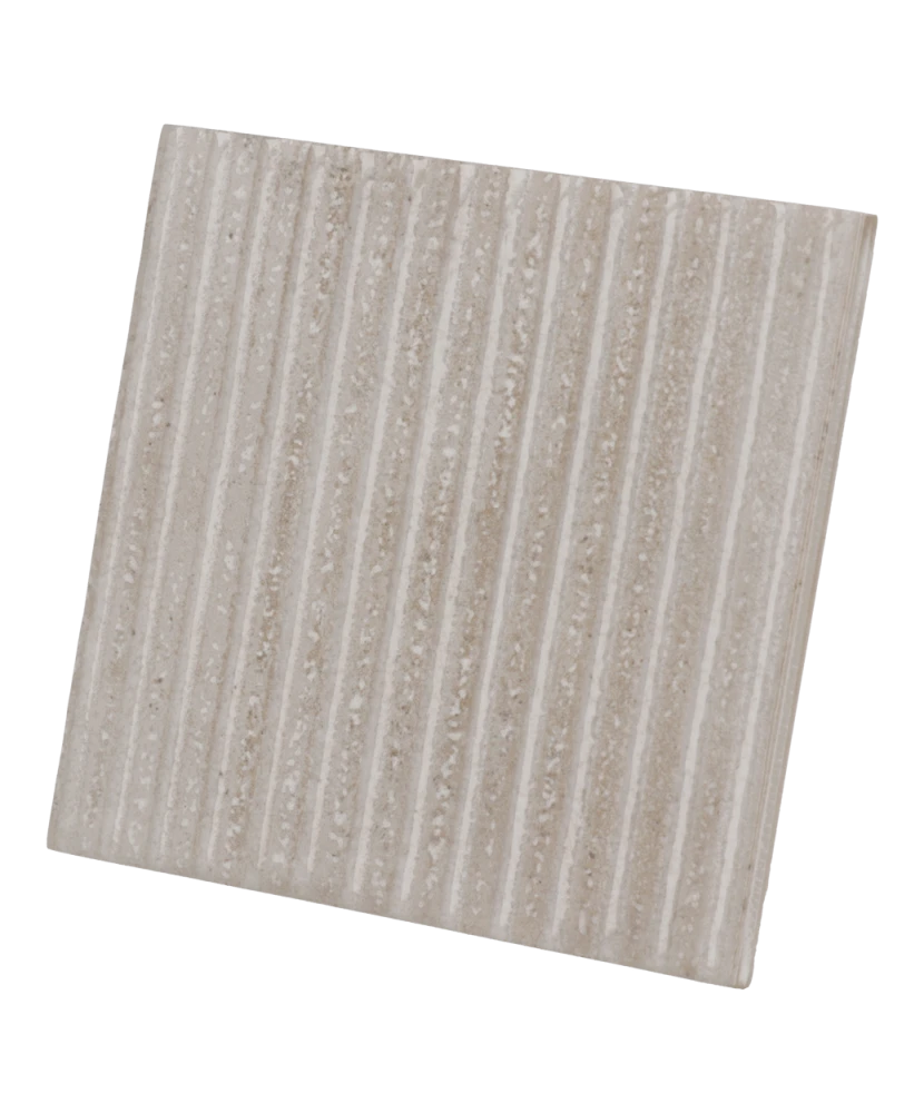 Carrelage Raku Line Smoke 10x10 cm - vue latérale du carreau