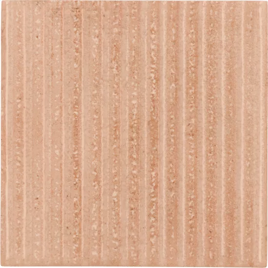 Carrelage Raku Line Nude 10x10 cm - vue de face du carreau