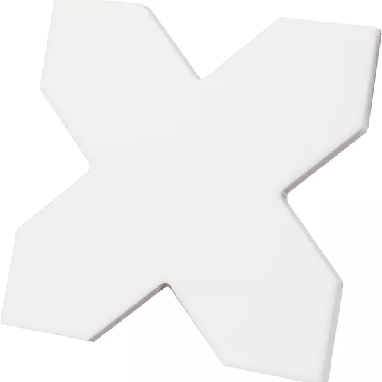 Carrelage Porto Cross White 12x12 cm - vue latérale du carreau