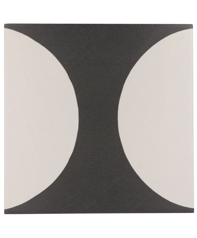 Carrelage Caprice Moonline B&W 20x20 cm - vue de face du carreau