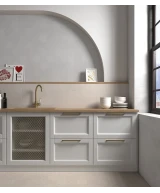 Carrelage Porto Cross Oxford Gray 12x12 cm - posé en cuisine