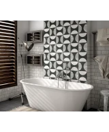 Carrelage Caprice Moonline B&W 20x20 cm - vue d’ambiance