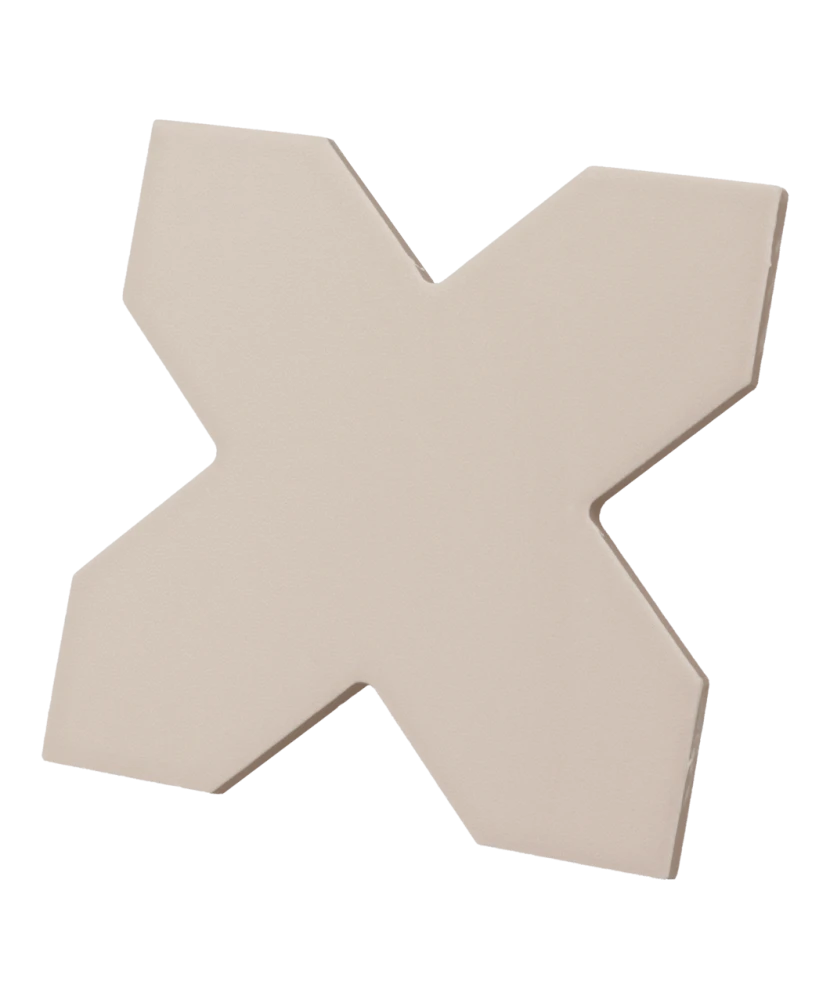 Carrelage Porto Cross Taupe 12x12 cm - vue latérale du carreau