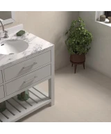 Carrelage Porto Cross Taupe 12x12 cm - posé en salle de bain