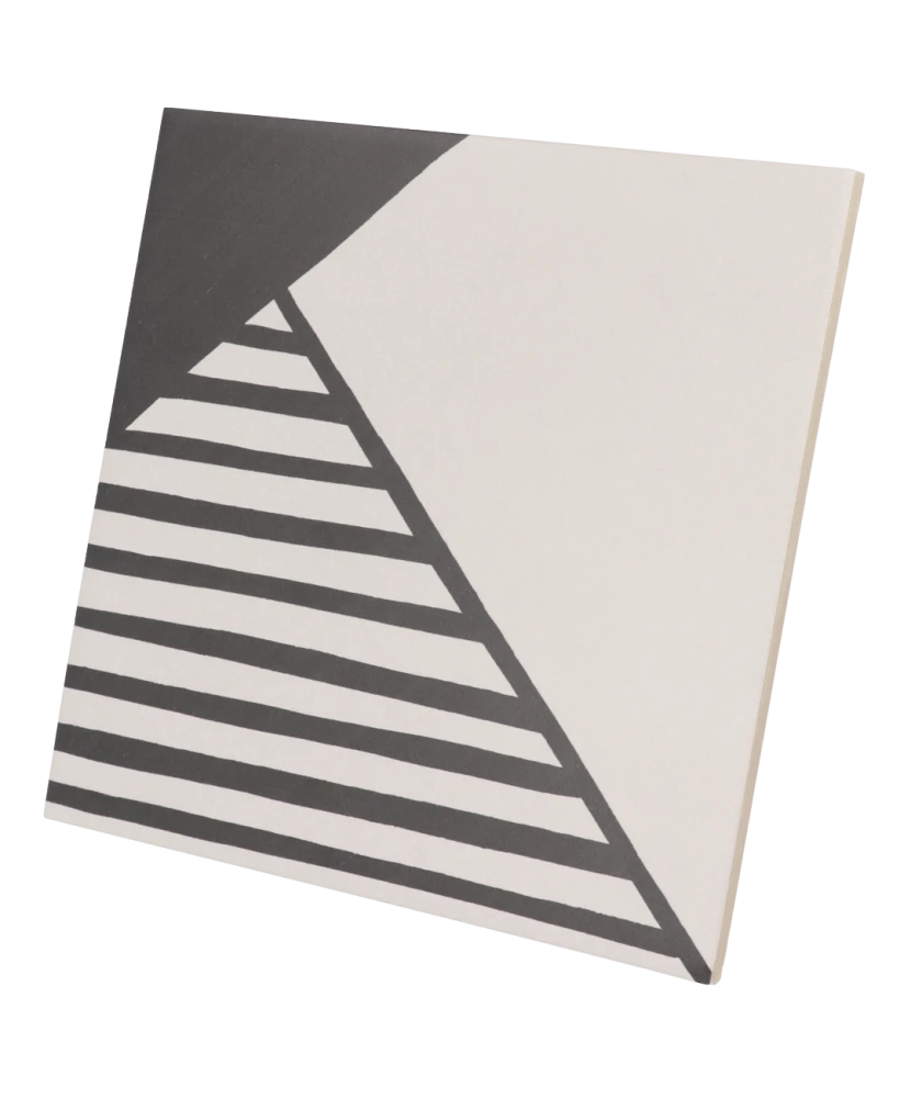 Carrelage Caprice Origami B&W 20x20 cm - vue latérale du carreau