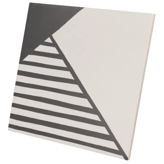 Carrelage Caprice Origami B&W 20x20 cm - vue latérale du carreau