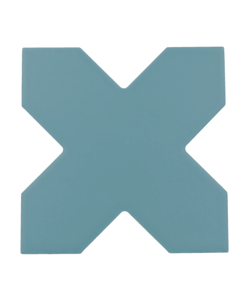 Carrelage Porto Cross Azure 12x12 cm - détail du carreau 2