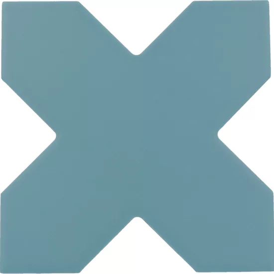 Carrelage Porto Cross Azure 12x12 cm - détail du carreau 2
