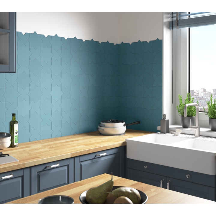Porto Cross Azure 12x12 cm - carrelage NAIS - image 5