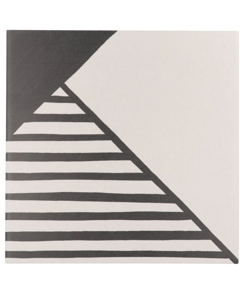 Carrelage Caprice Origami B&W 20x20 cm - vue de face du carreau