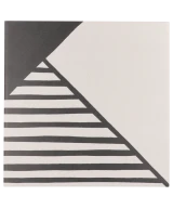 Carrelage Caprice Origami B&W 20x20 cm - vue de face du carreau