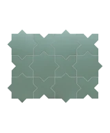 Carrelage Porto Cross Pickle Green 12x12 cm - détail du carreau