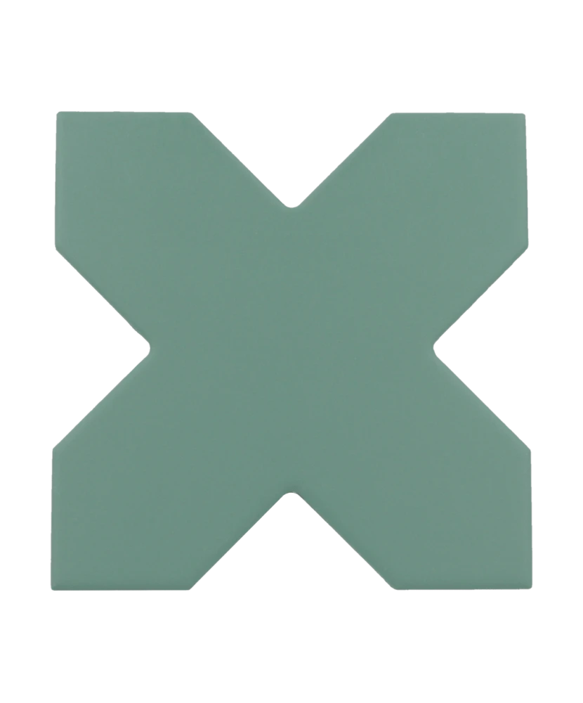 Carrelage Porto Cross Pickle Green 12x12 cm - détail du carreau 2