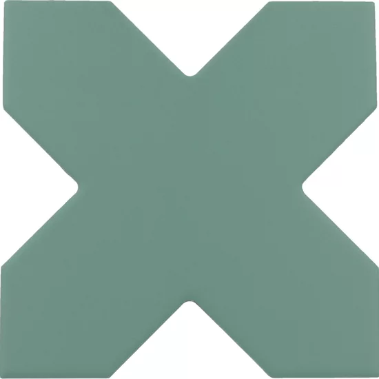 Carrelage Porto Cross Pickle Green 12x12 cm - détail du carreau 2
