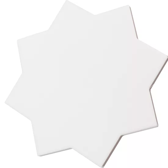 Carrelage Porto Star White 16,8x16,8 cm - vue latérale du carreau