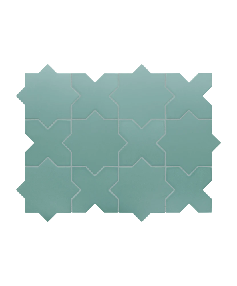Carrelage Porto Star Jade 16,8x16,8 cm - panneau de carreaux