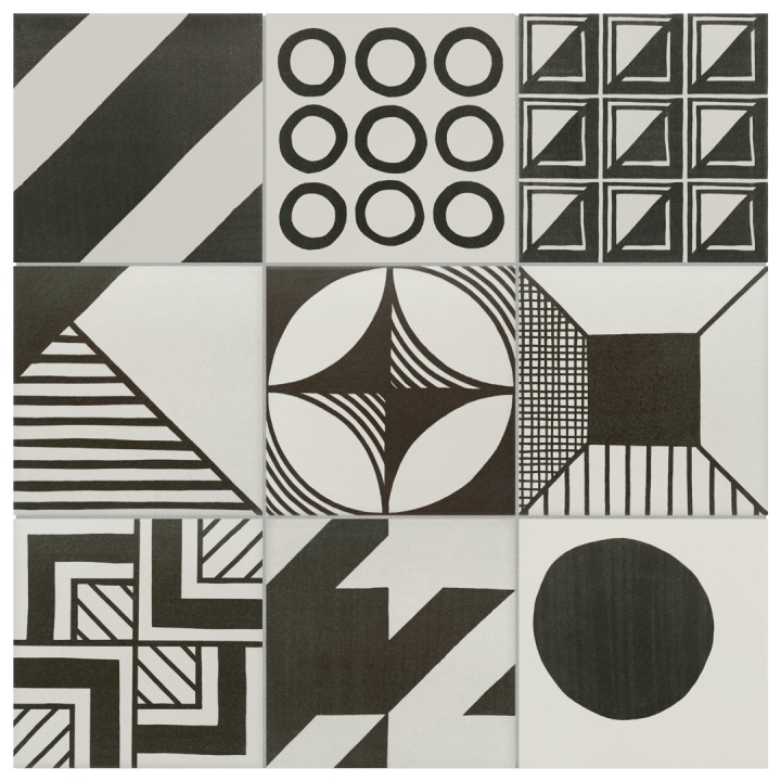 Caprice Patchwork B&W 20x20 cm - carrelage NAIS - image 2