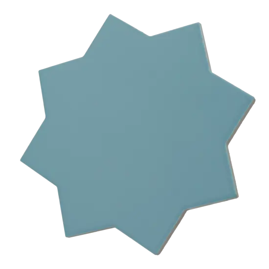 Carrelage Porto Star Azure 16,8x16,8 cm - vue latérale du carreau