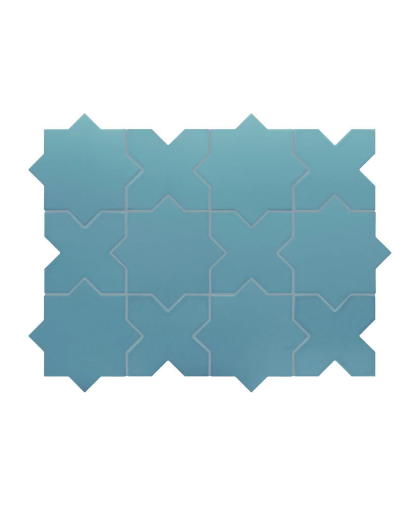Carrelage Porto Star Azure 16,8x16,8 cm - détail du carreau