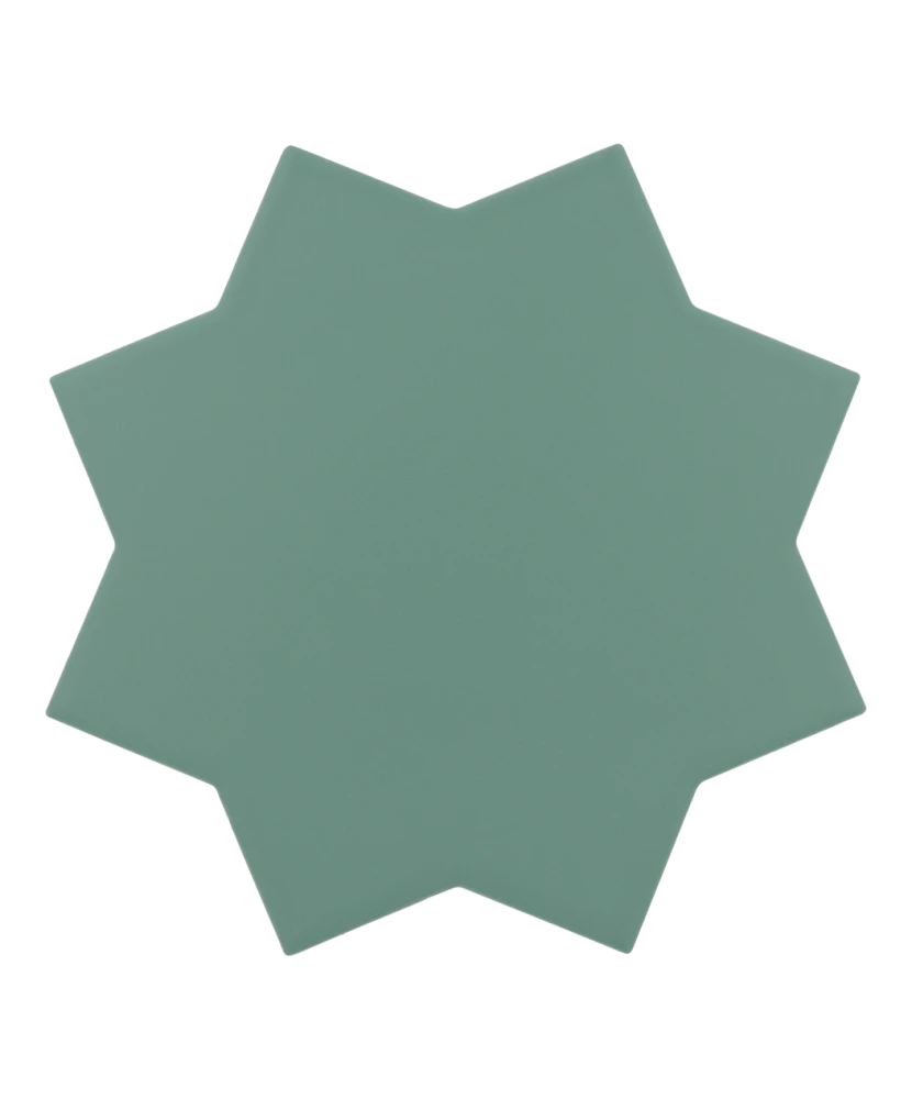 Carrelage Porto Star Pickle Green 16,8x16,8 cm - détail du carreau 2
