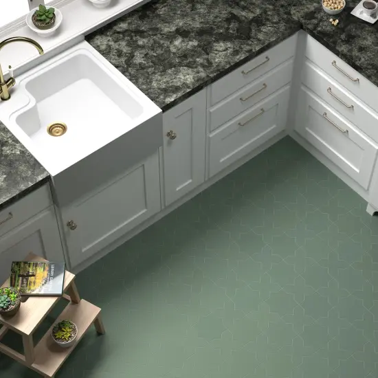 Porto Star Pickle Green 16.8x16.8 cm - carrelage NAIS - image 4