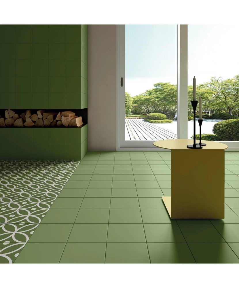 Carrelage Rivoli Bergen Verde 20x20 cm - posé en terrasse