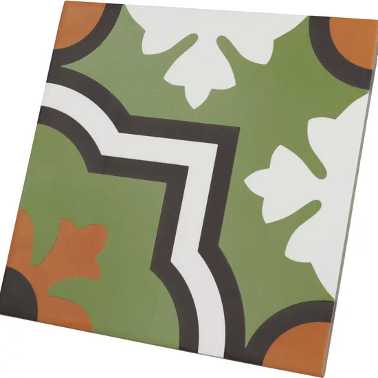 Carrelage Rivoli Monaco Verde 20x20 cm - vue latérale du carreau