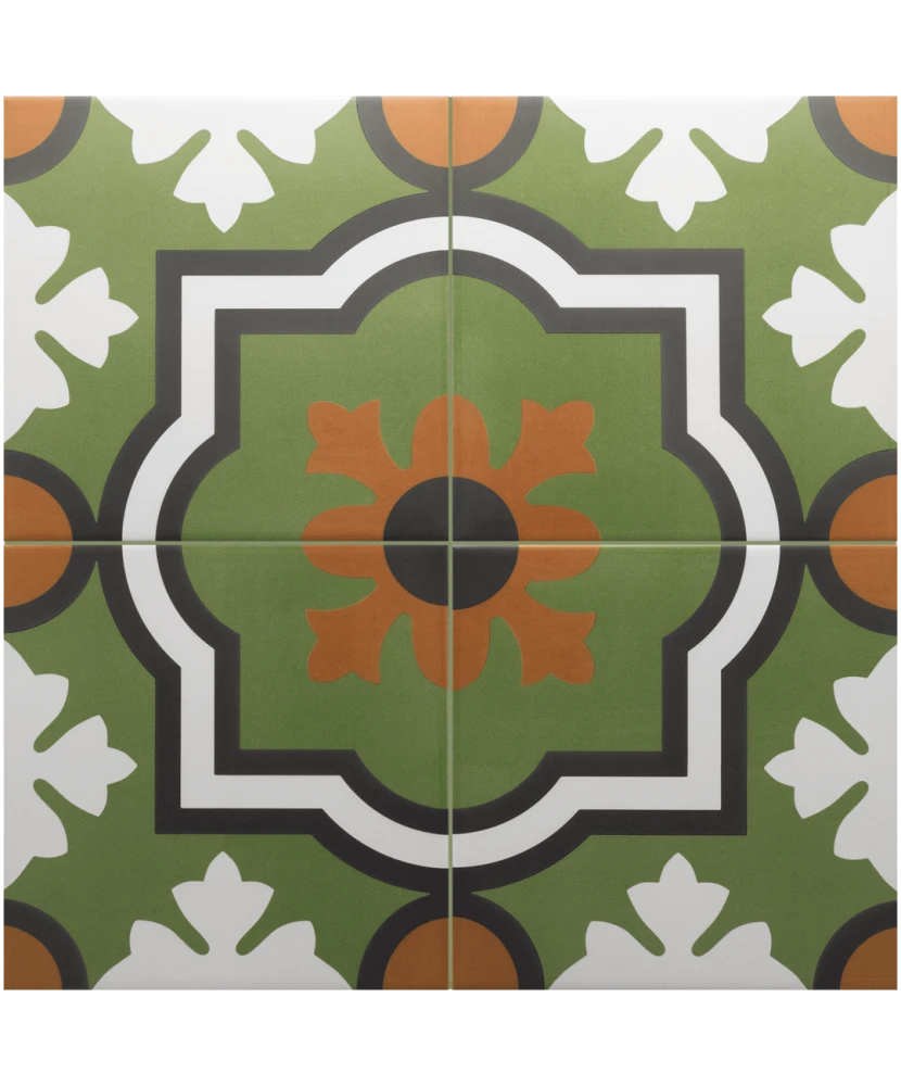 Carrelage Rivoli Monaco Verde 20x20 cm - panneau de carreaux