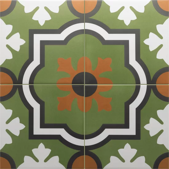 Carrelage Rivoli Monaco Verde 20x20 cm - panneau de carreaux