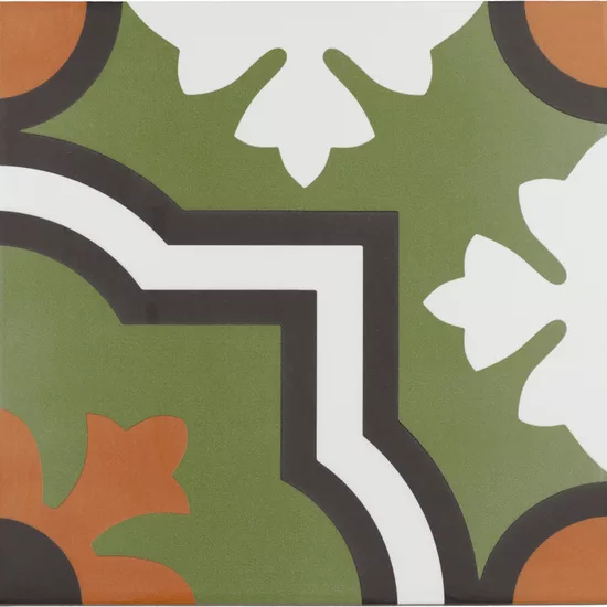Carrelage Rivoli Monaco Verde 20x20 cm - vue de face du carreau
