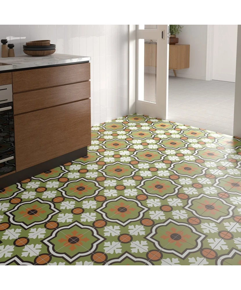 Carrelage Rivoli Monaco Verde 20x20 cm - posé en terrasse