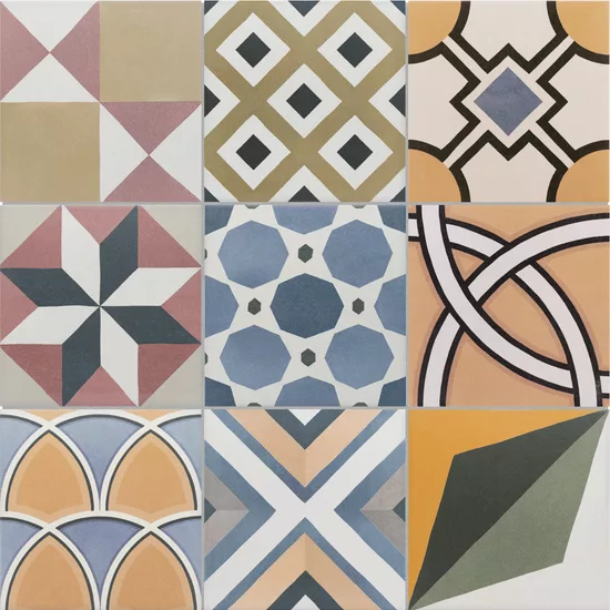 Carrelage Caprice Patchwork Colours 20x20 cm - panneau de carreaux