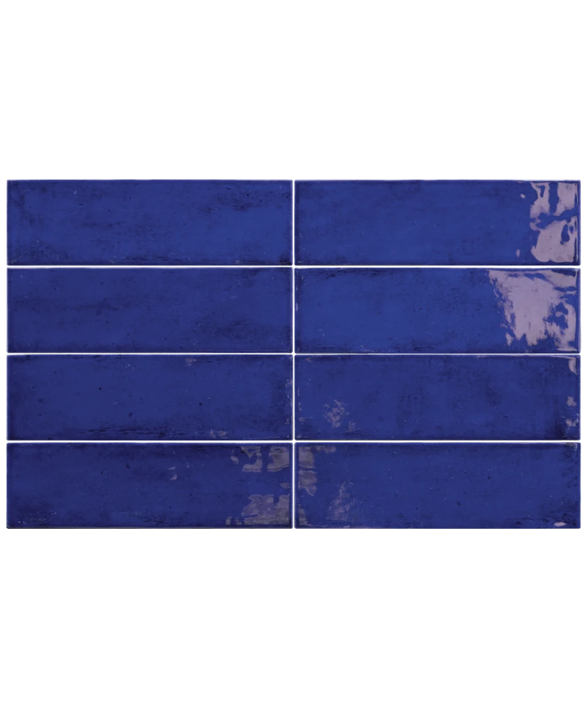 Carrelage Fango Cobalt Gloss 5x15 cm - détail du carreau 2