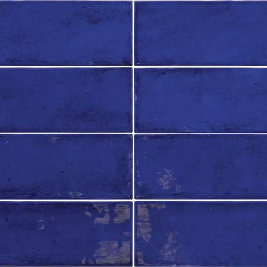 Carrelage Fango Cobalt Gloss 5x15 cm - détail du carreau 2