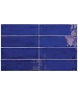 Carrelage Fango Cobalt Gloss 5x15 cm - détail du carreau 2