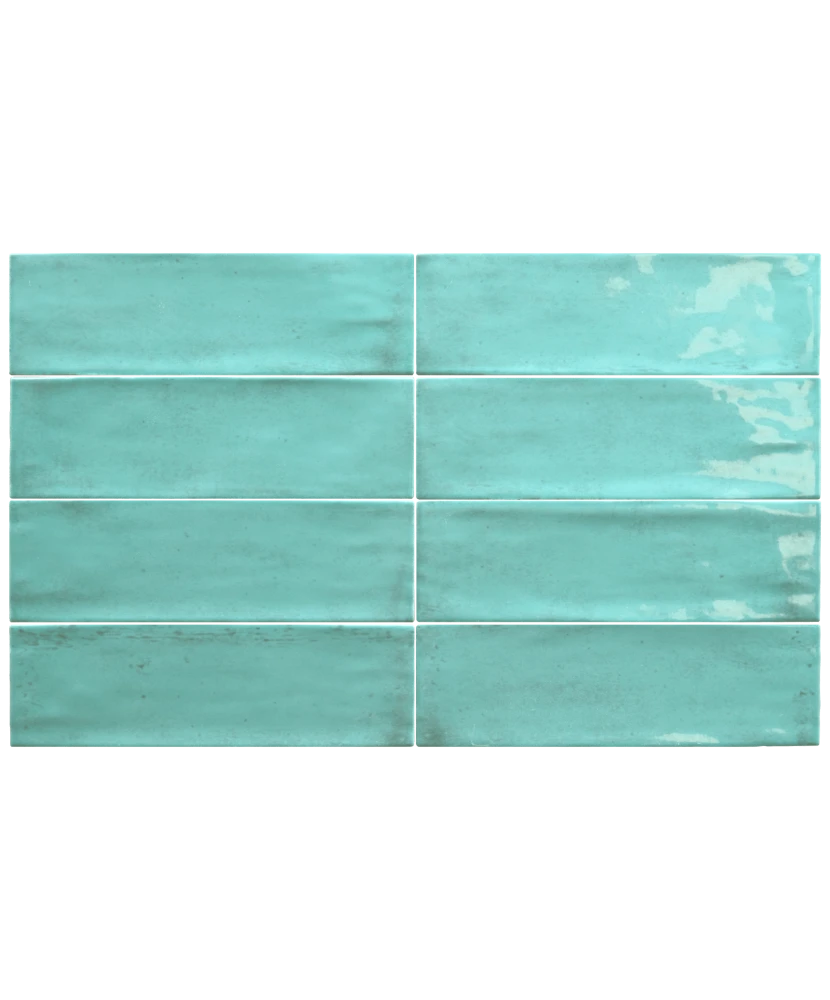 Carrelage Fango Aquamarine Gloss 5x15 cm - détail du carreau 2
