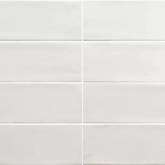 Carrelage Fango Blanc Gloss 5x15 cm - détail du carreau 2