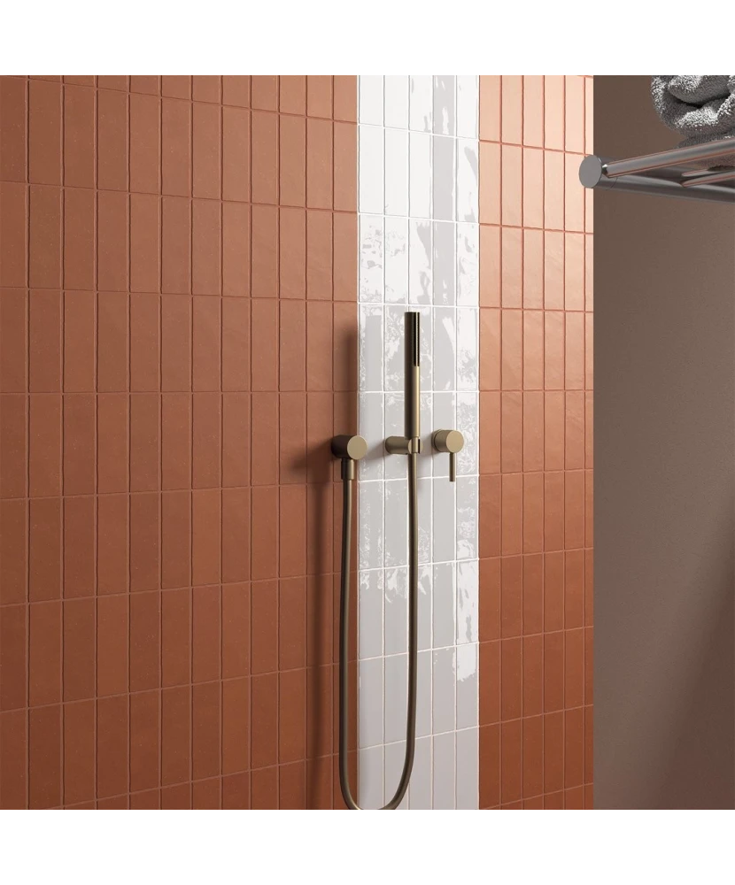 Carrelage Fango Blanc Gloss 5x15 cm - vue d’ambiance 4