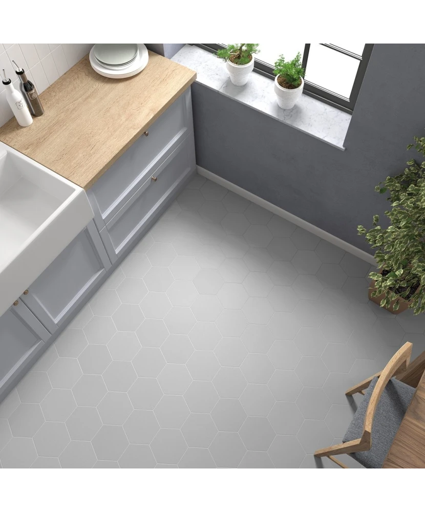 Carrelage Coimbra Oxford Gray 17,5x20 cm - vue d’ambiance