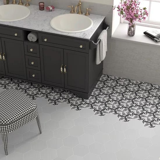 Carrelage Coimbra Oxford Gray 17,5x20 cm - vue d’ambiance 2