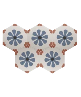 Carrelage Coimbra Bella Blue 17,5x20 cm - détail du carreau