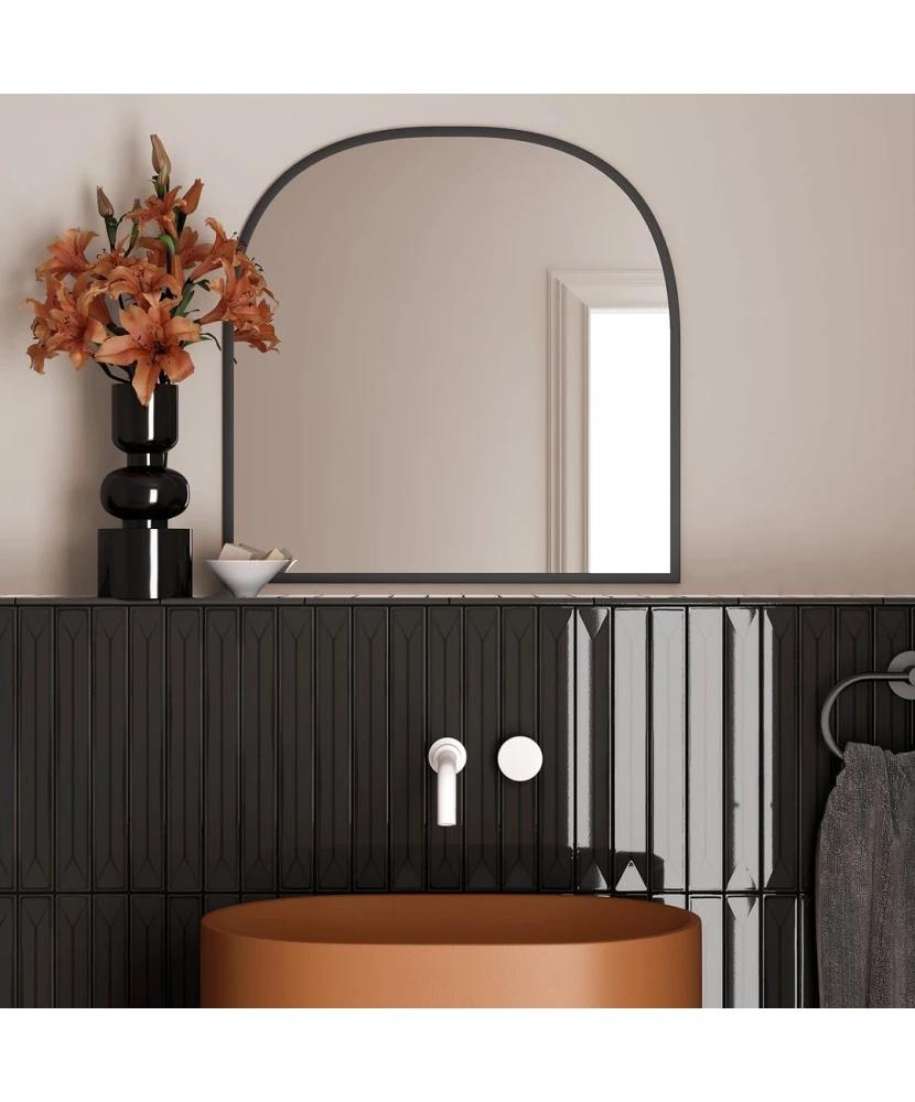 Carrelage Vitral Axis Black 5x40 cm - posé en salle de bain