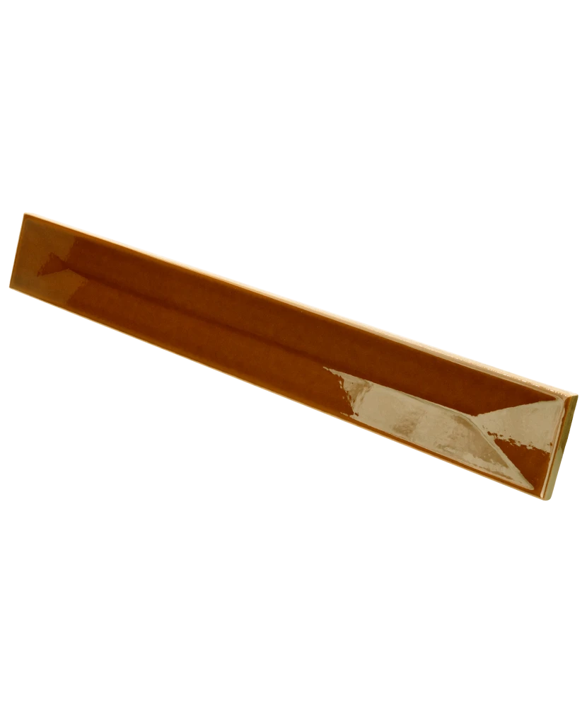 Carrelage Vitral Axis Caramel Reactive 5x40 cm - vue latérale du carreau