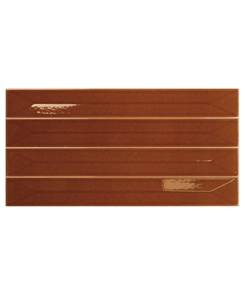 Carrelage Vitral Axis Caramel Reactive 5x40 cm - détail du carreau
