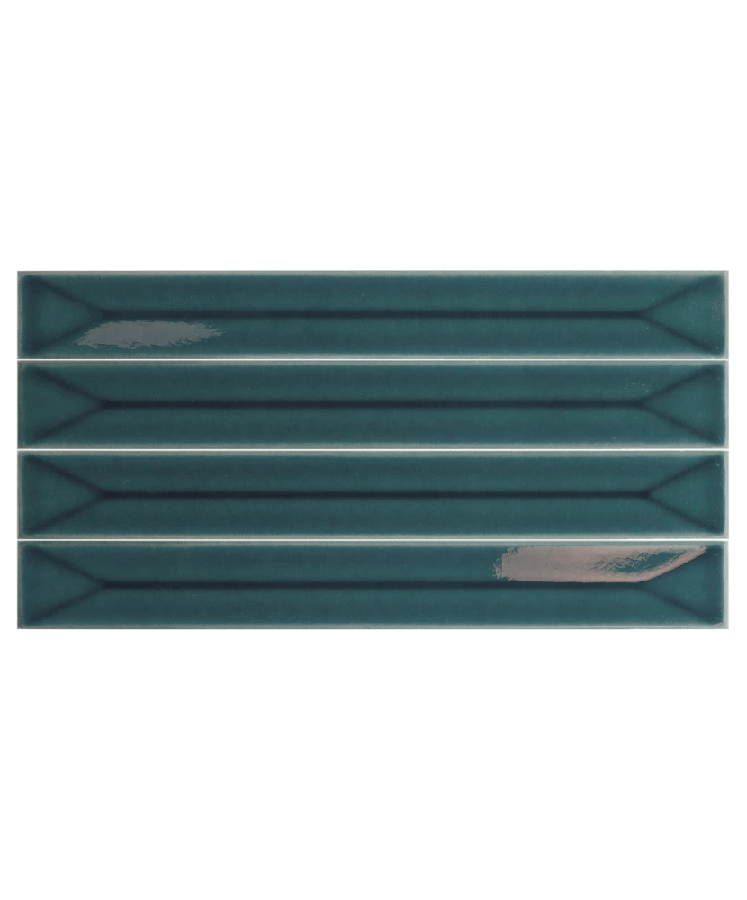 Carrelage Vitral Axis Petrol Reactive 5x40 cm - détail du carreau