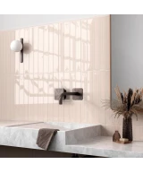 Carrelage Vitral Axis Sand 5x40 cm - posé en salle de bain