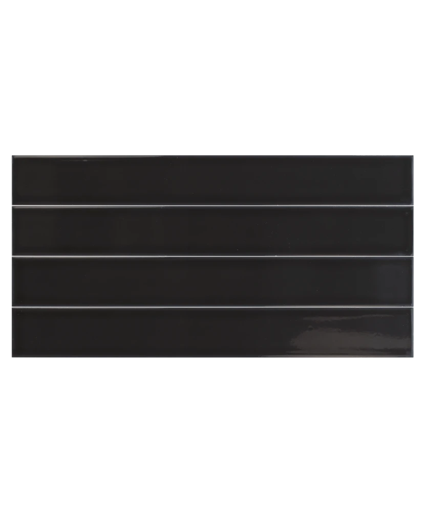 Carrelage Vitral Black 5x40 cm - détail du carreau